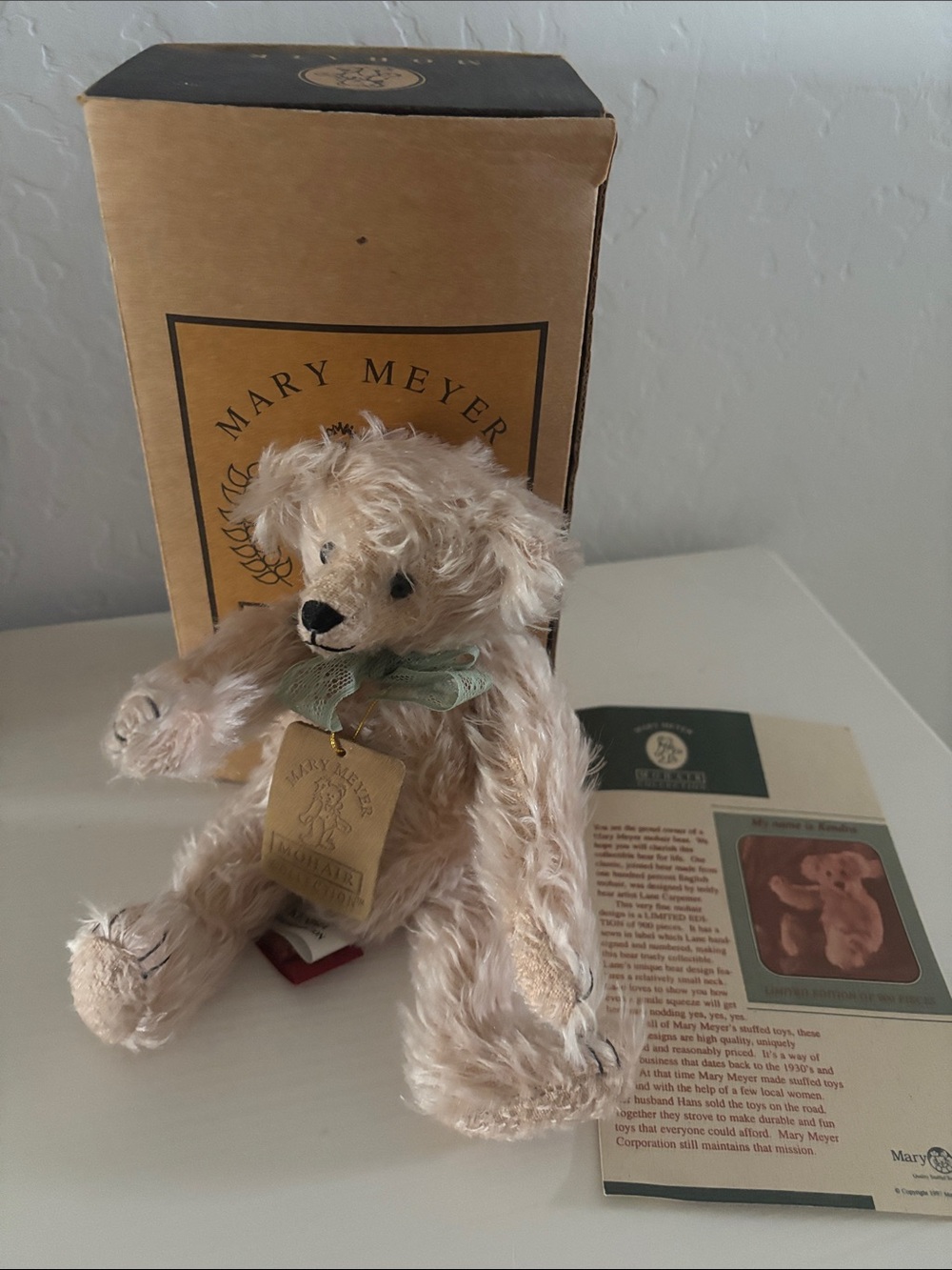 Mary Meyer Mohair “Kendra” jointed Bear